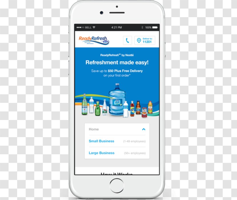 Smartphone Company Nestlé Waters North America Mobile Phones Loyalty Program - Spa Landing Page Transparent PNG