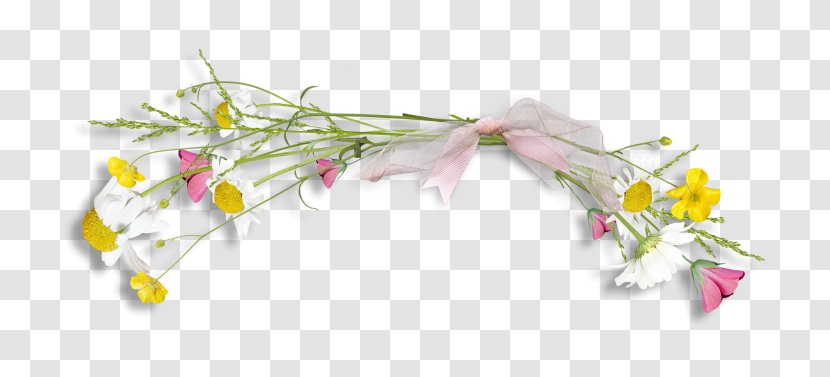 Drawing Cartoon - Floristry - A Bouquet Of Flowers Bow Transparent PNG