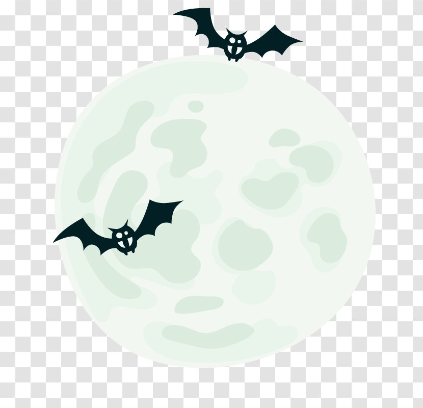 Bat Moon - Vector Transparent PNG