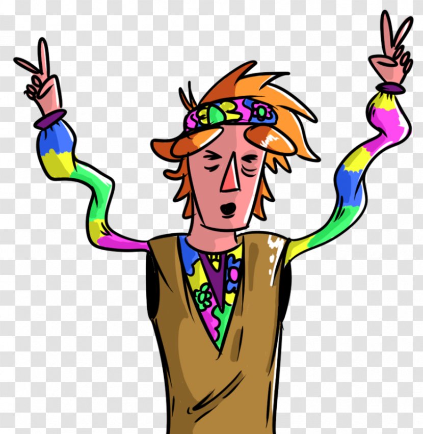 Clip Art Hippie Illustration Cartoon - Human Behavior - Hippiecartoon Transparent PNG