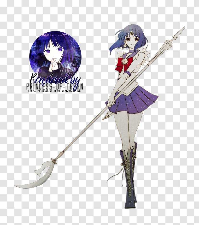 3D Rendering Sakuya Izayoi Sailor Saturn - Cartoon - Silhouette Transparent PNG