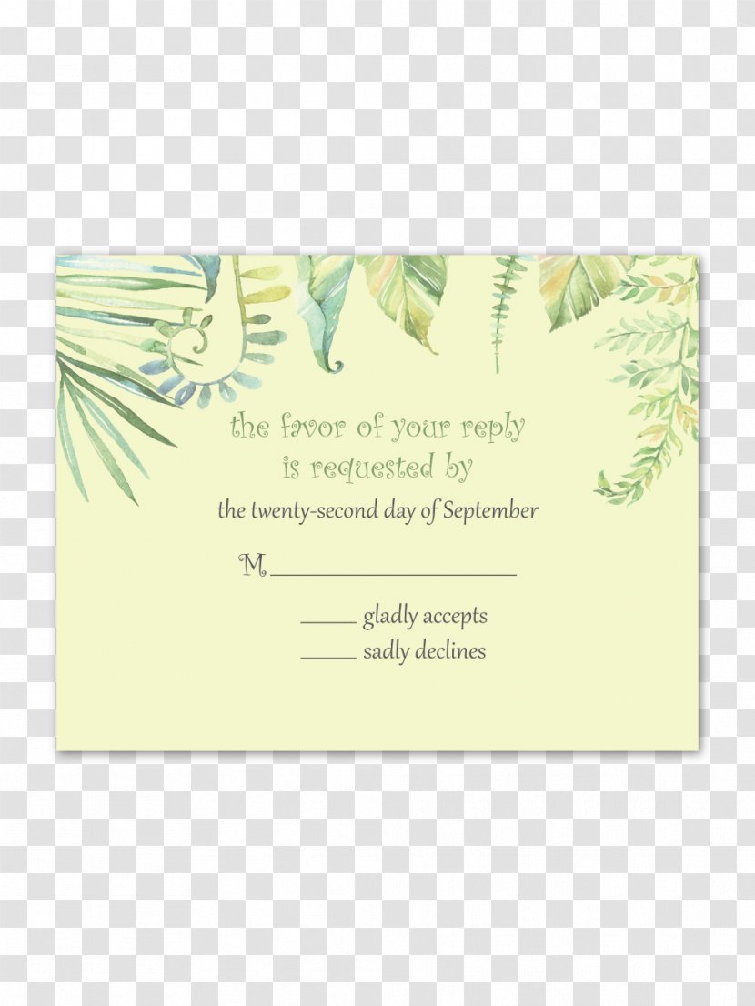 Paper Mockup - Wedding Invitation - Tropical Transparent PNG