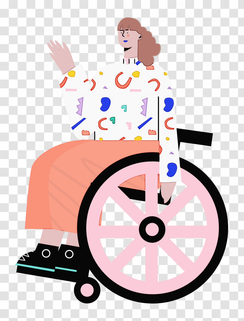 Cartoon Icon Drawing Wheelchair Logo Transparent PNG