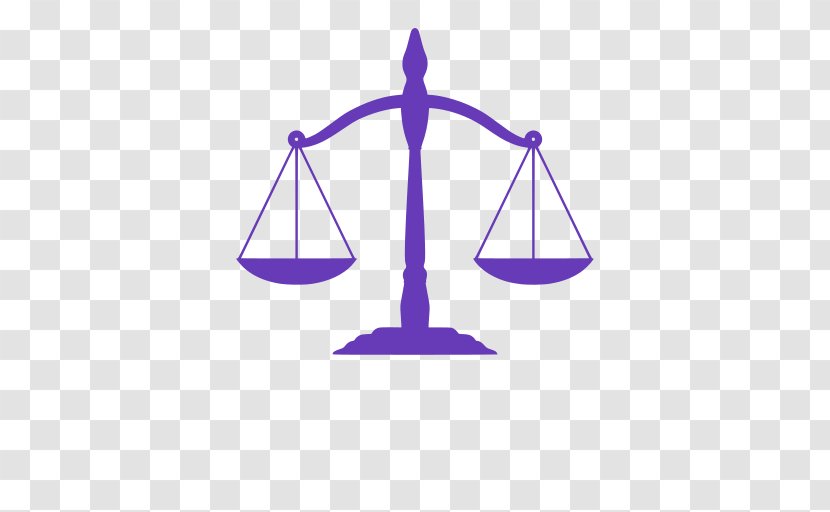 Lawyer Measuring Scales Justice Clip Art - Violet - Criminal Symbol Transparent PNG