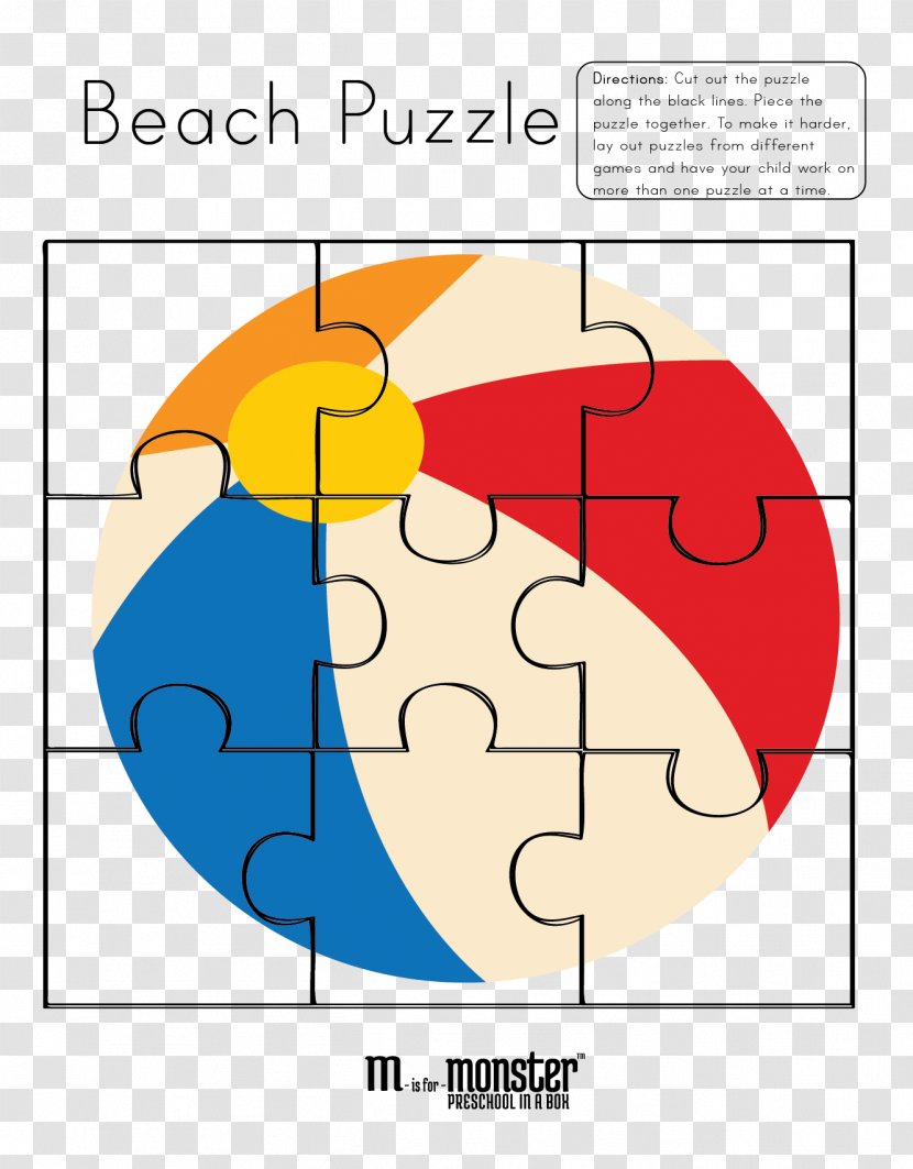 Jigsaw Puzzles Coloring Book Crossword Beach Ball - Watercolor - Summer Themes Transparent PNG