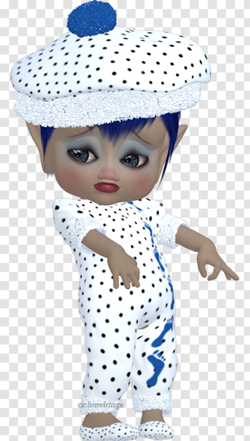 Polka Dot Hat Toddler Figurine Doll - Headgear Transparent PNG