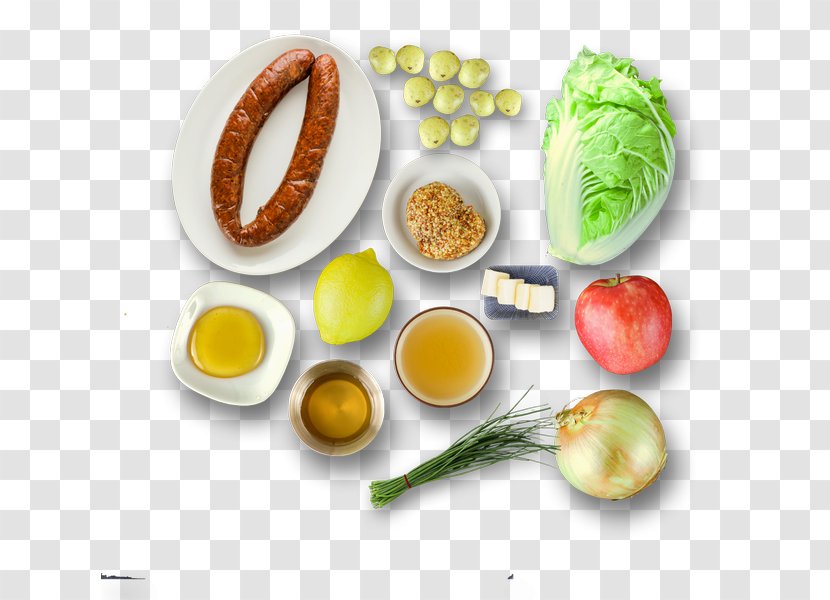 Vegetable Vegetarian Cuisine Potato Salad Kielbasa Recipe - Sausage Transparent PNG