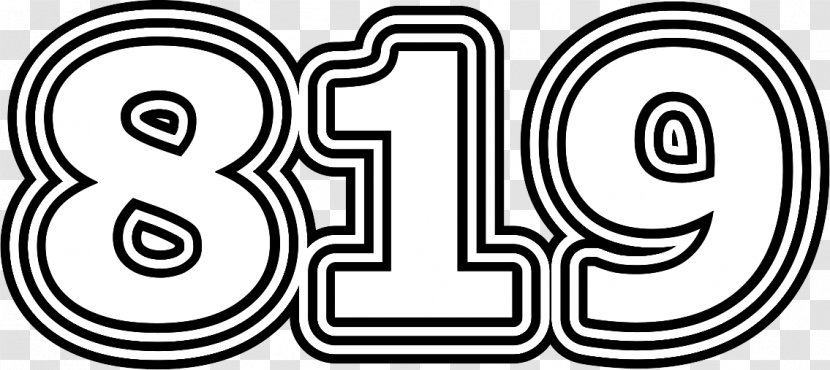 Number Logo Brand Font Pattern - Line Art - 18 Book Transparent PNG