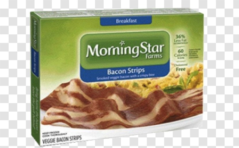 Vegetarian Bacon Breakfast Veggie Burger Morningstar Farms - Frozen Food Transparent PNG