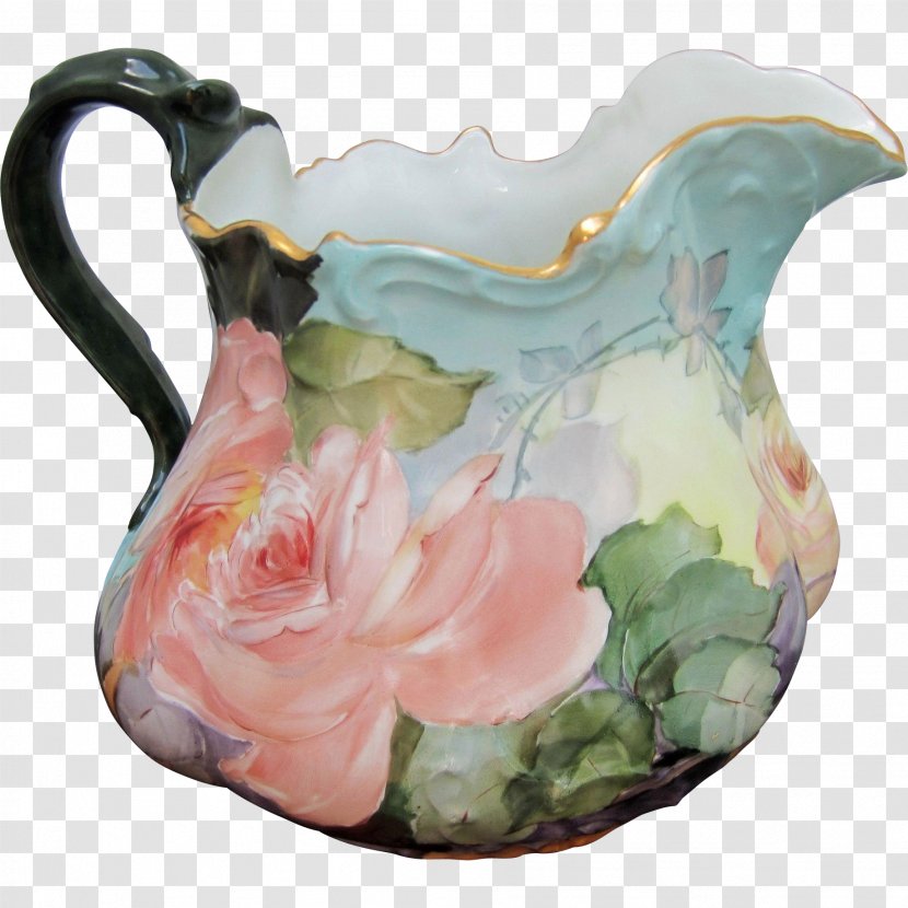 Jug Vase Ceramic Pottery Pitcher - Flower Transparent PNG