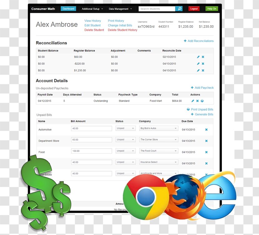 Web Browser Internet Computer Program Microsoft - Text - Personal Finance Transparent PNG