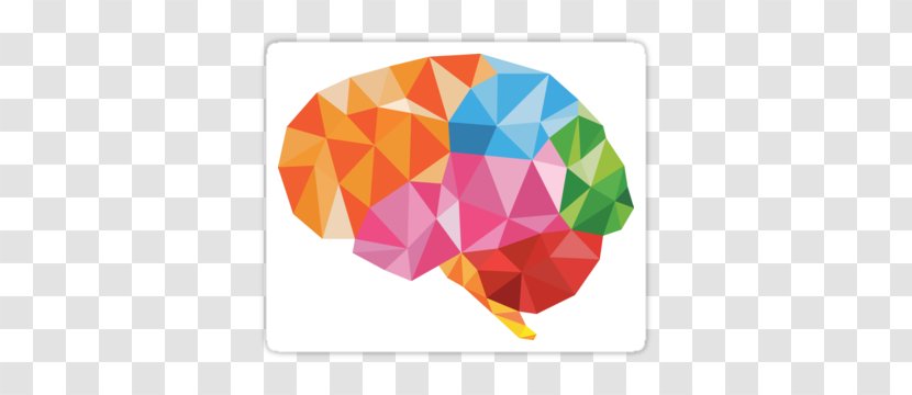 Low Poly Brain Triangle 3D Computer Graphics Spiral - Sticker Transparent PNG