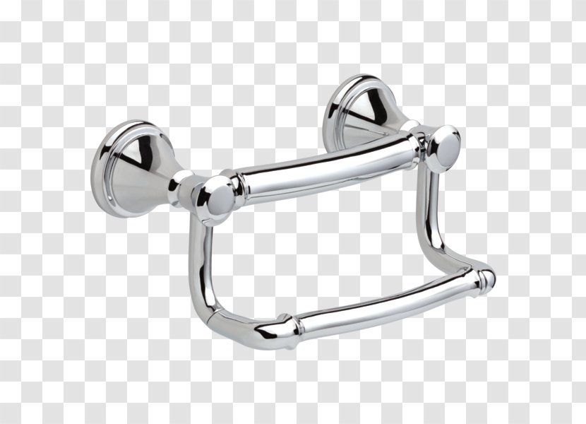 Toilet Paper Holders Faucet Handles & Controls Bathroom Delta 41350 Traditional Tissue Holder/Assist Bar, Chrome - Metal - White Cloud Transparent PNG