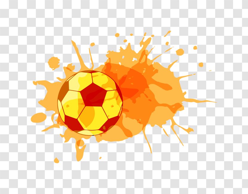 Football Watercolor Painting - Ball - Splash Transparent PNG