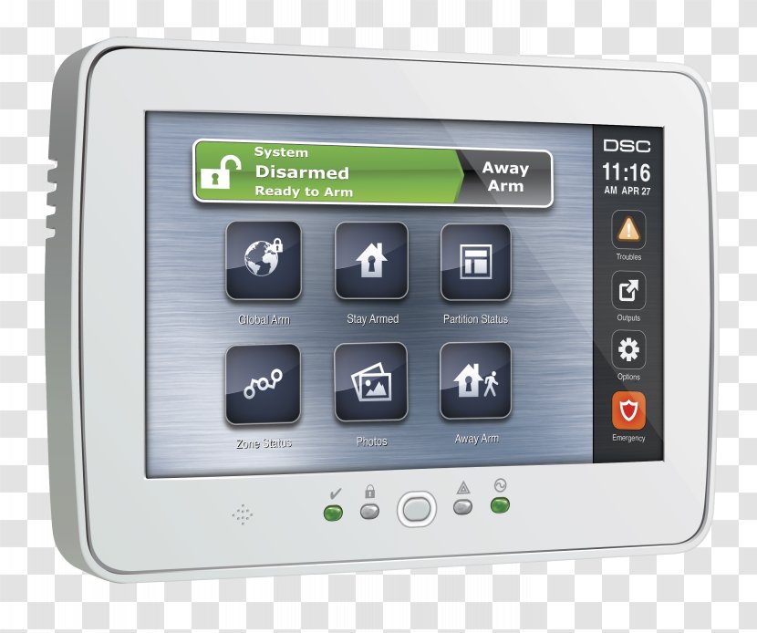 Security Alarms & Systems Touchscreen Keypad Motion Sensors Alarm Device - System - Hardware Transparent PNG