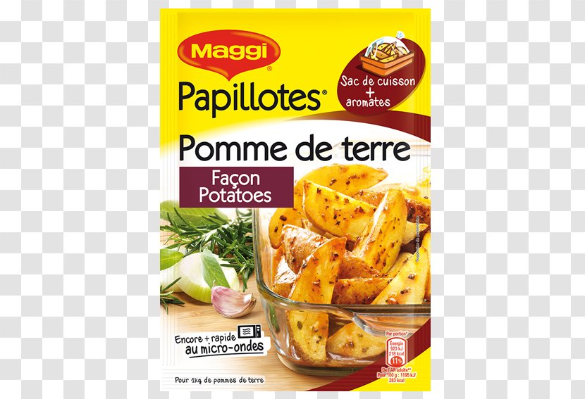 Vegetarian Cuisine Recipe Potato En Papillote Maggi - Dish Transparent PNG