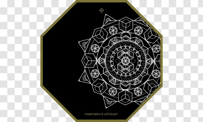 Mandala Sacred Geometry Artefact - Ink Shading Material Transparent PNG