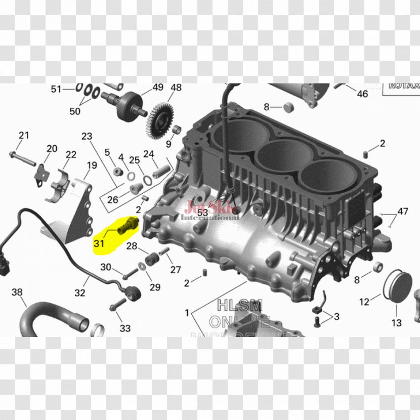 Sea-Doo GTX Engine Personal Water Craft Jet Ski - Seadoo Gtx - Pressure Stereoscopic Cartoon Transparent PNG