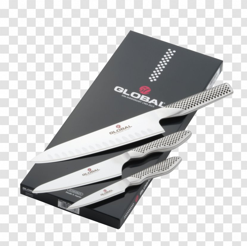 Chef's Knife Global Cutlery Santoku - Chef - Set Transparent PNG