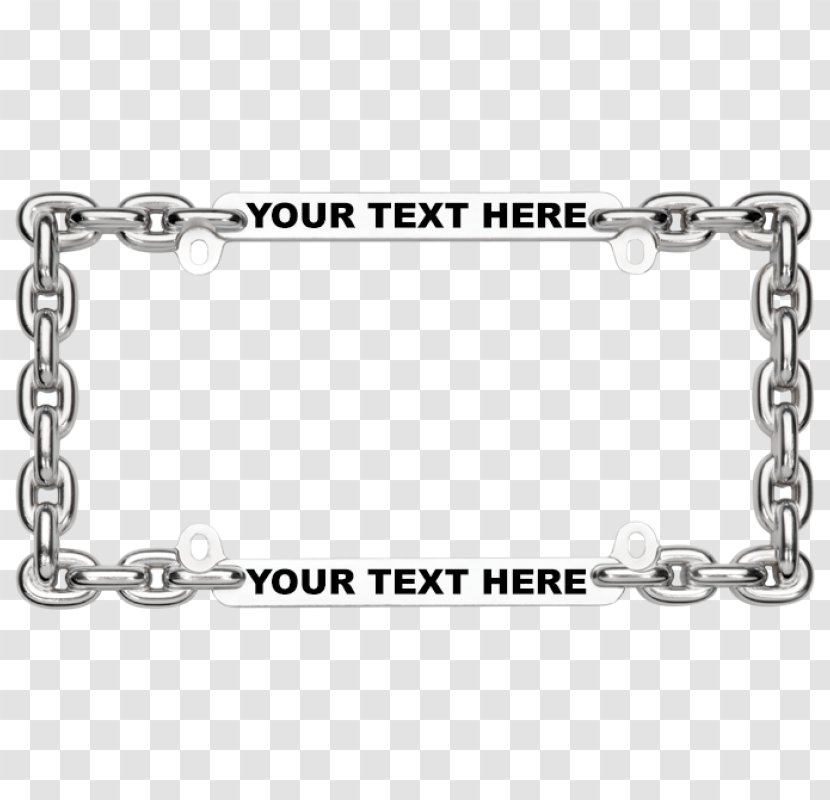 Vehicle License Plates Car Chain Fastener Clothing Accessories - Area - Chromium Plated Transparent PNG