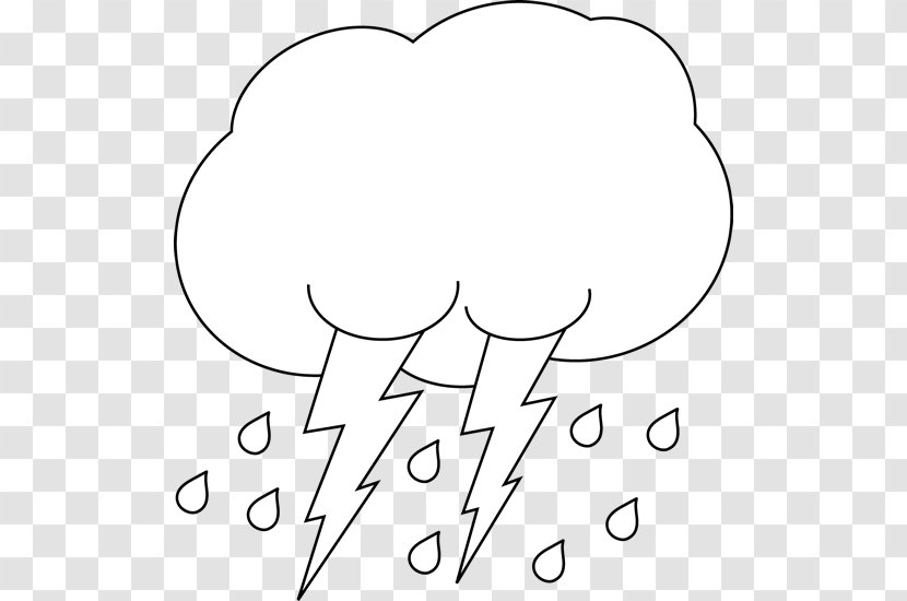 Coloring Book Sky Boy Cloud Lightning - Silhouette - Rain Clipart Transparent PNG