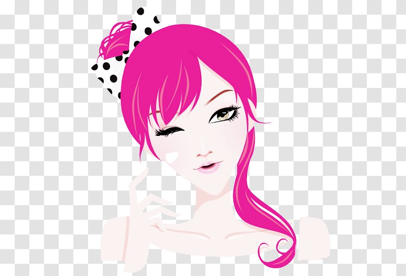 Hair Pink Clip Art - Cartoon - Replenishment Beauty Picture Material Transparent PNG