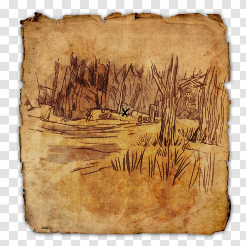 The Elder Scrolls Online Treasure Map Buried - Wood Transparent PNG