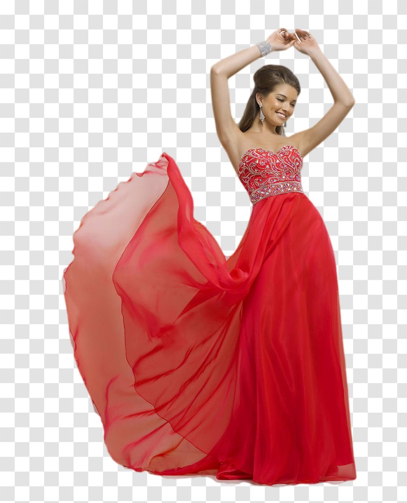 Strapless Dress Prom Formal Wear Gown - Flower Transparent PNG