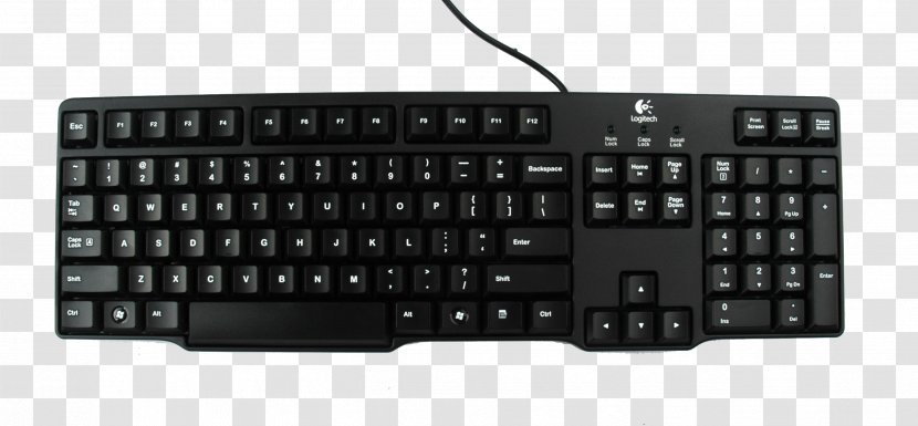 Computer Keyboard Mouse PS/2 Port Logitech USB - Usb - Black Wired Transparent PNG