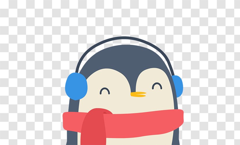 Penguin Razorbills Headphones Illustration - Visual Arts - Scarf Transparent PNG