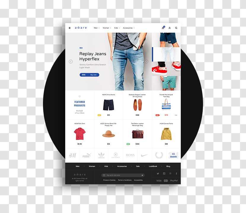 User Interface Design Template Mockup - Ecommerce - Ui Kit Transparent PNG