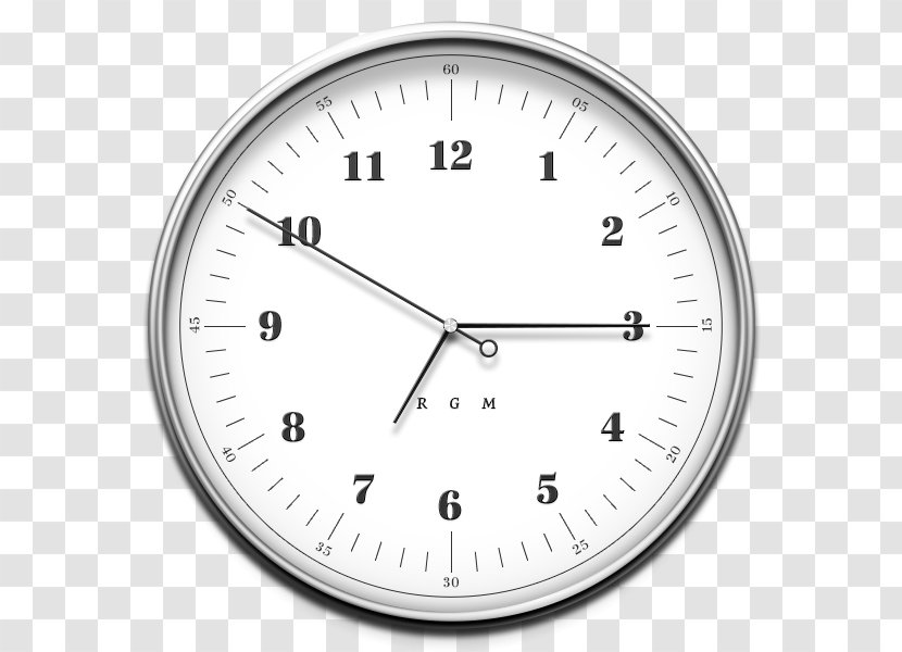 Alarm Clock Face - User Interface Design - Realistic Silver Transparent PNG