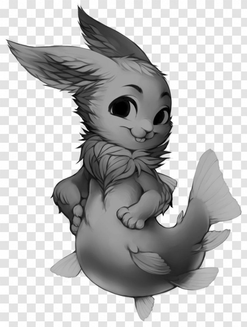 Rabbit Mermaid Easter Bunny Cat Legendary Creature - Wing Transparent PNG