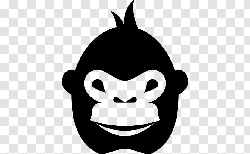 Gorilla Ape Monkey Clip Art - Black Transparent PNG