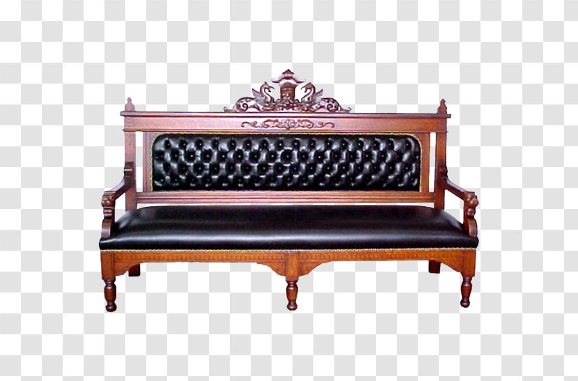 Sofa Bed Antique Furniture Bench - Settle Transparent PNG