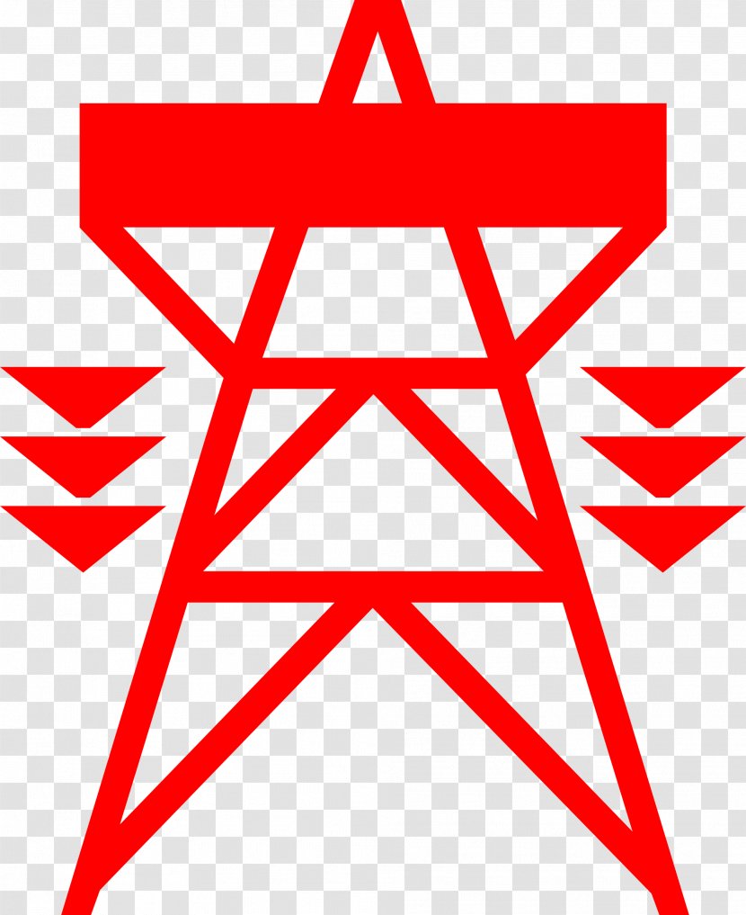 Transmission Tower Electric Power Electricity Clip Art - Triangle - Line Transparent PNG