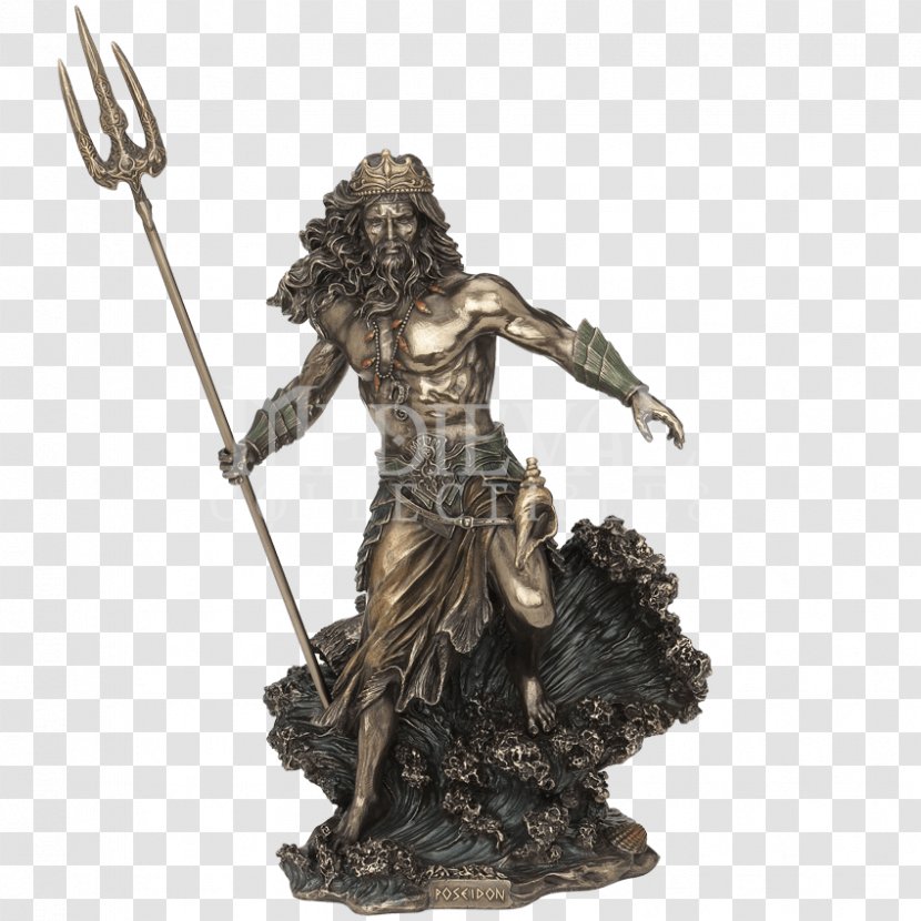 Poseidon Of Melos Artemision Bronze Sculpture Statue - Saint Michael Transparent PNG