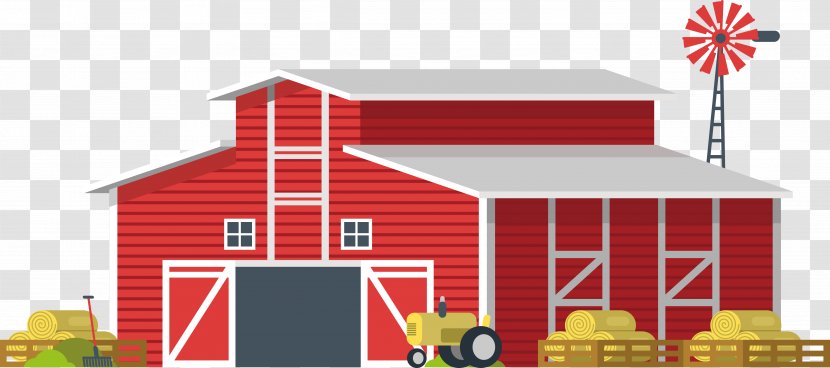 Barn Cartoon Farm Granary - Energy - Red Country Transparent PNG