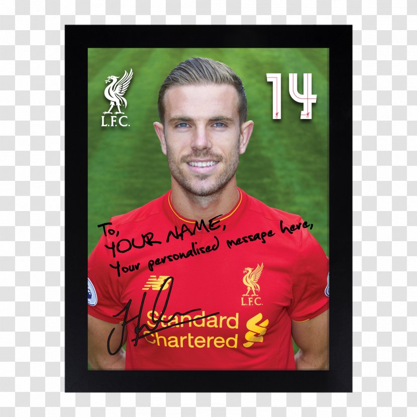 Jordan Henderson Melwood Facial Hair Portrait Autograph - Photo Caption Transparent PNG