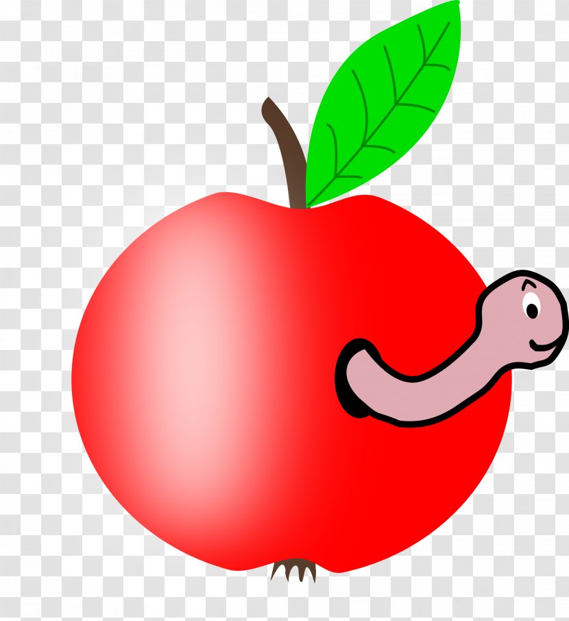 Bookworm Clip Art - Apple Logo Transparent PNG