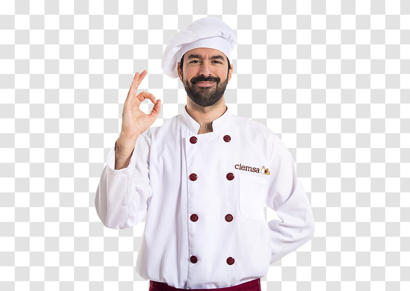 Chef's Uniform Cooking Shrimp Curry - Chief Cook - Mexican Chef Transparent PNG