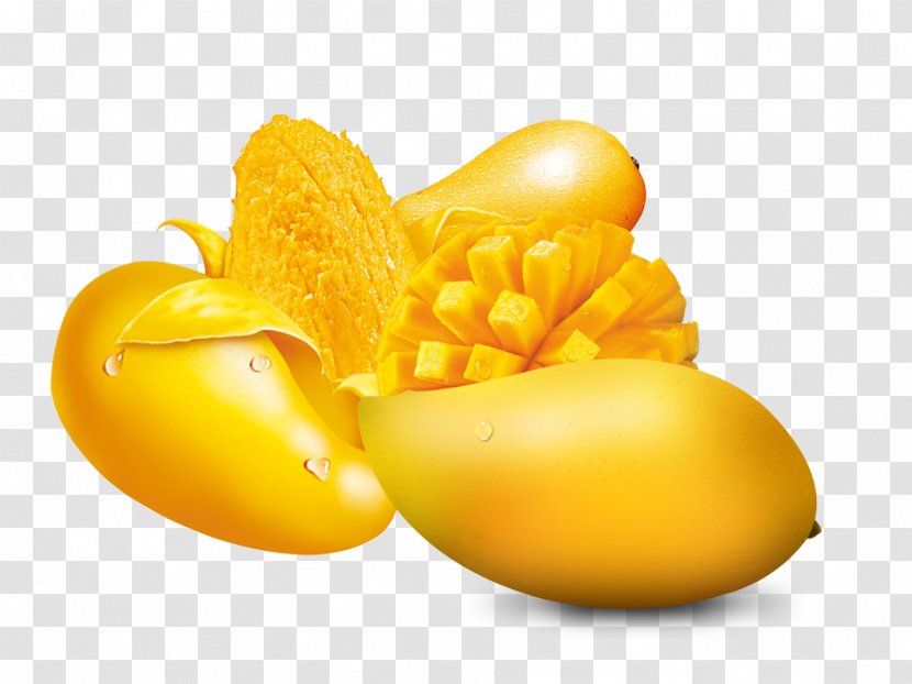 Orange Juice Mango - Vegetarian Food - Golden Transparent PNG