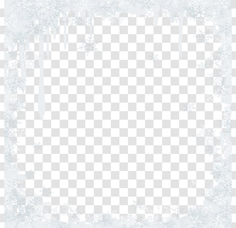 Black And White Pattern - Beautiful Snowflake Border Transparent PNG