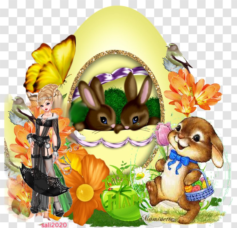 Easter Bunny Rabbit Hare Egg - Rabits And Hares Transparent PNG