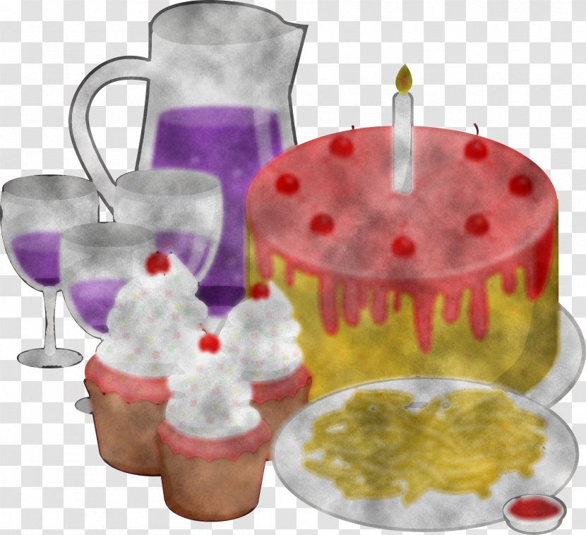 Birthday Cake - Food - Tableware Cuisine Transparent PNG
