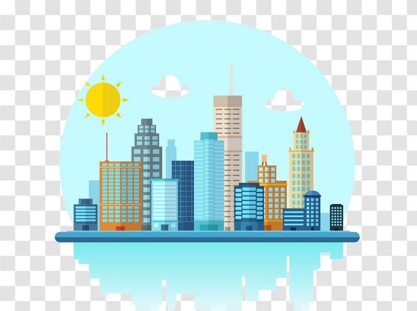 Building Cityscape Clip Art - Cartoon City Transparent PNG