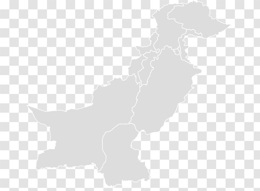 Pakistan Blank Map - Royaltyfree Transparent PNG