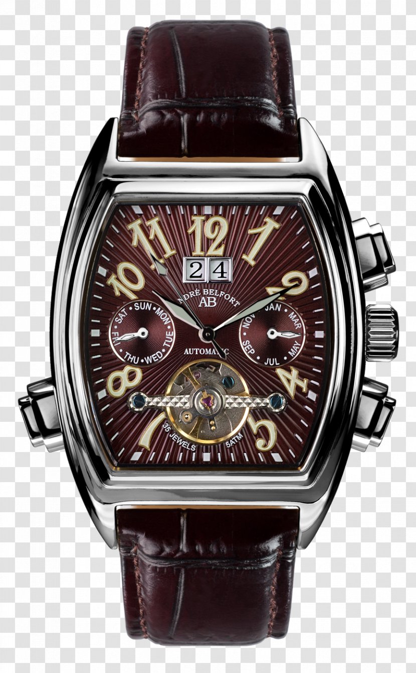 Brown Watch Strap Black Clock Face - Color - ANDRÉS INIESTA Transparent PNG