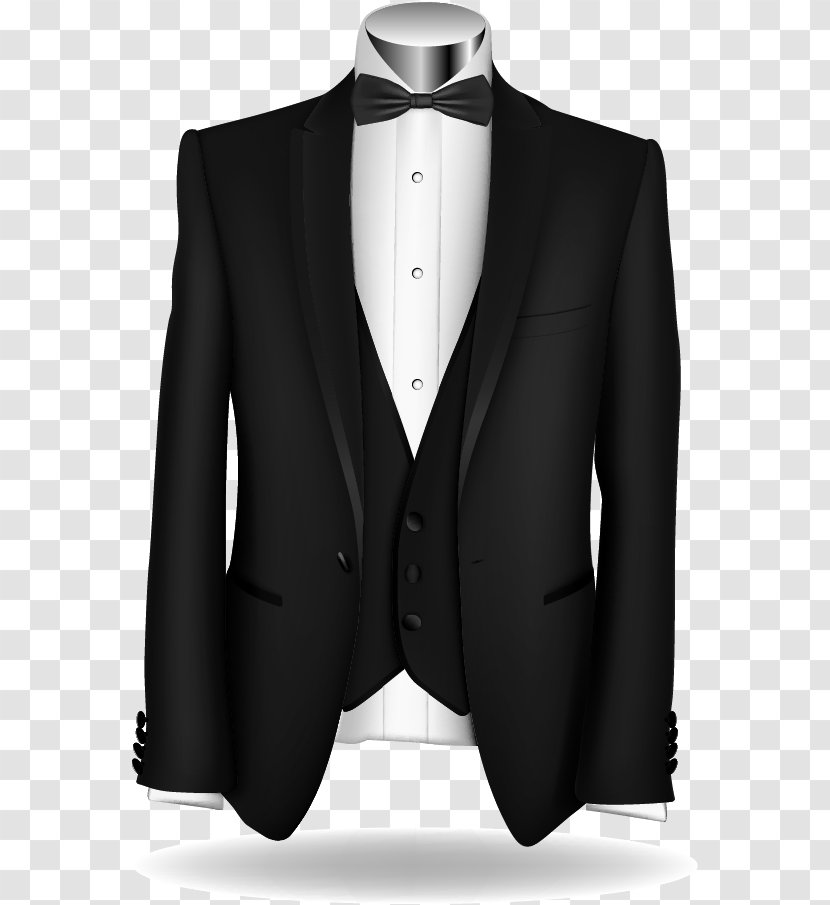 Suit Formal Wear Clothing - Button - Vector Painted Transparent PNG