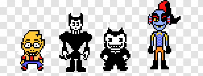 Bendy And The Ink Machine Pixel Art - Fictional Character Transparent PNG